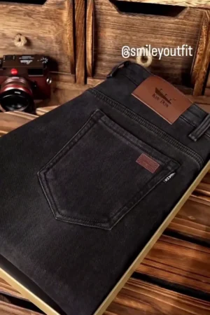 Men’s Black Slim-Fit Premium Denim Jeans